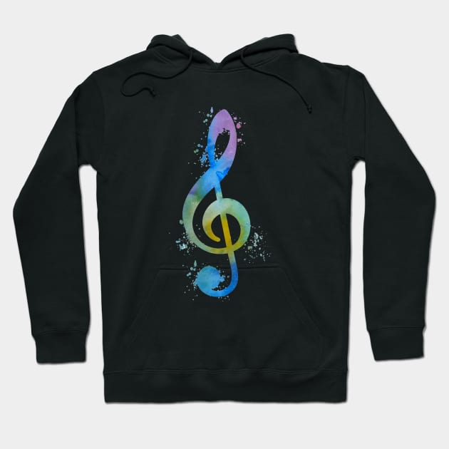 Treble clef Hoodie by TheJollyMarten